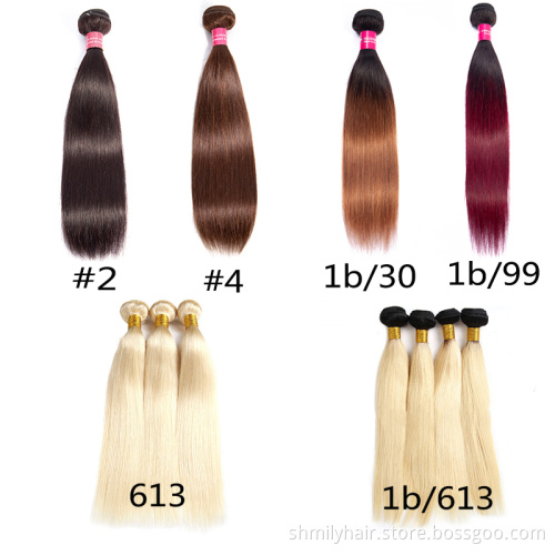 Ombre Body Wave Bundles Honey Brown 1b/30 Human Hair Bundles, Brazilian Virgin Hair Weave Bundles, 2 Tones Remy Hair Extensions